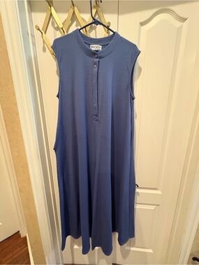 BUCKETLIST Wide-Leg Jumper Dress in Slate Blue